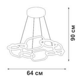 Подвесная светодиодная люстра Vitaluce V4695-1/8S