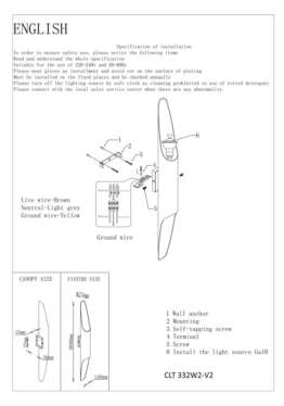 Настенный светильник Crystal Lux CLT 332W2-V2 BL-GO