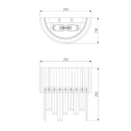 Настенный светильник Eurosvet Amantea 10122/2 хром/прозрачный хрусталь Strotskis