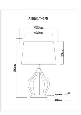 Настольная лампа Arte Lamp Baymont A5059LT-1PB