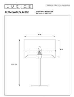 Настольная лампа Lucide Extravaganza Tusse 10509/81/66