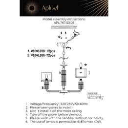 Подвесная люстра Aployt Elza APL.767.03.06