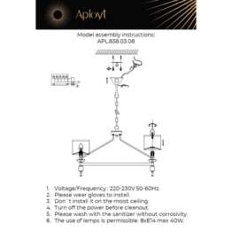 Подвесная люстра Aployt Elza APL.838.03.08