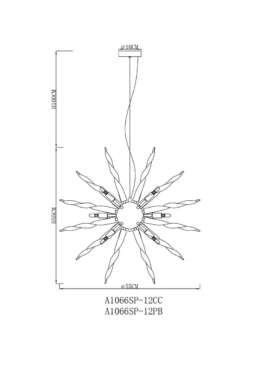 Подвесная люстра Arte Lamp Bella A1066SP-12PB