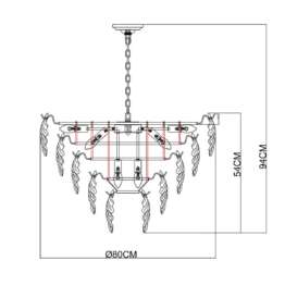 Подвесная люстра Arte Lamp Lilly A4070LM-12GO