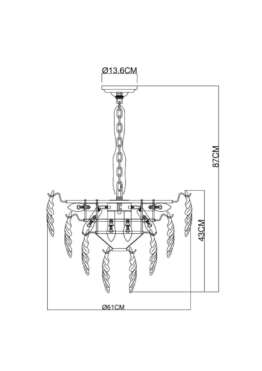 Подвесная люстра Arte Lamp Lilly A4070LM-9GO