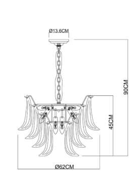 Подвесная люстра Arte Lamp Maya A4072LM-9GO