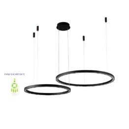 Подвесная люстра Crystal Lux FORTUNA SP123W LED D600+800 BLACK