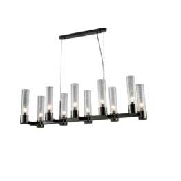 Подвесная люстра Crystal Lux OTONO SP10 L980 BLACK CHROMIUM/TRANSPARENTE