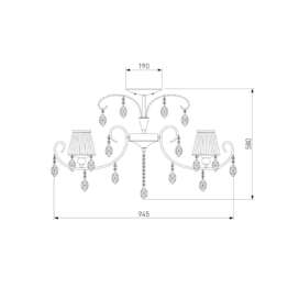 Подвесная люстра Eurosvet 10021/8 хром/прозрачный хрусталь Strotskis