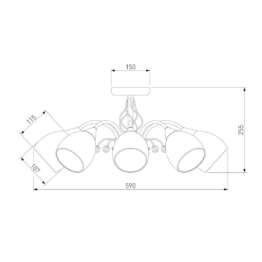 Подвесная люстра Eurosvet 30026/8 античная бронза