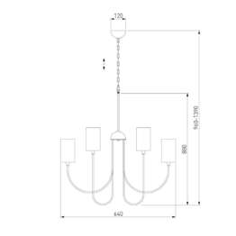 Подвесная люстра Eurosvet Abbey 60164/6 никель