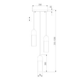 Подвесная люстра Eurosvet Airon 50180/3 дымчатый