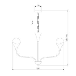 Подвесная люстра Eurosvet Calyx 60169/8 никель