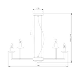 Подвесная люстра Eurosvet Cariso 60150/10 хром