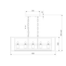 Подвесная люстра Eurosvet Crate 70122/5 черный