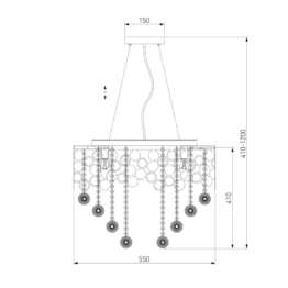 Подвесная люстра Eurosvet Lianna 10123/8 золото/прозрачный хрусталь Strotskis Smart