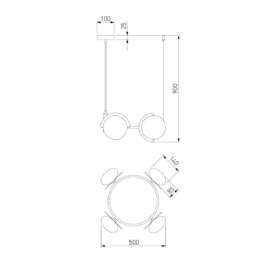 Подвесная люстра Eurosvet Moity 70150/4 черный/латунь