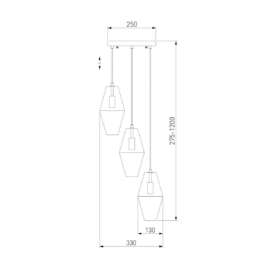 Подвесная люстра Eurosvet Prism 50236/3 янтарный