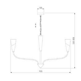 Подвесная люстра Eurosvet Rhyton 60167/8 латунь