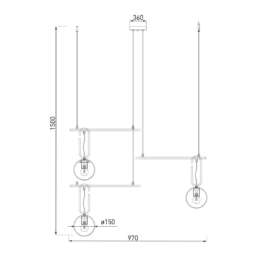 Подвесная люстра Eurosvet Riche 70143/3 белый