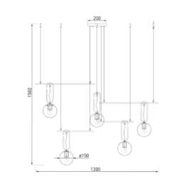 Подвесная люстра Eurosvet Riche 70143/5 белый