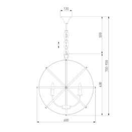 Подвесная люстра Eurosvet Santi 60139/6 хром