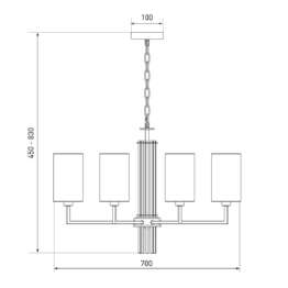 Подвесная люстра Eurosvet Soffio 60134/8 никель