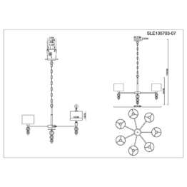 Подвесная люстра Evoluce Ramer SLE105703-07