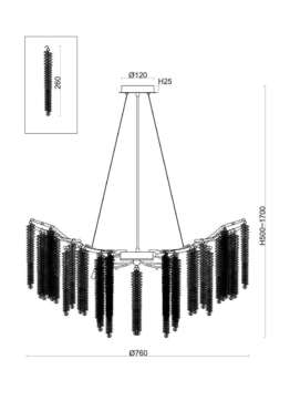 Подвесная люстра Freya Mineral FR1010PL-10G