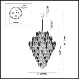 Подвесная люстра Odeon Light LACE 5052/86