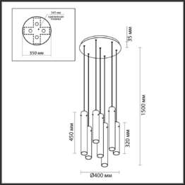 Подвесная люстра Odeon Light SHINY 5061/32LB