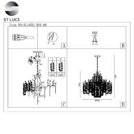 Подвесная люстра ST Luce Ravello SL1650.303.08