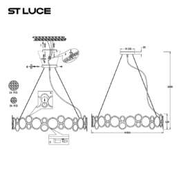 Подвесная люстра ST Luce Swatch SL6133.303.09