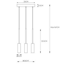 Подвесная светодиодная люстра Lucide Tubule 24401/21/30