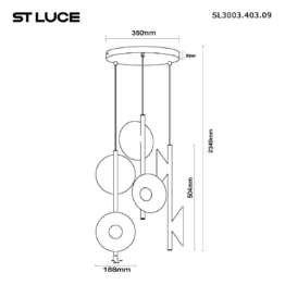 Подвесная светодиодная люстра ST Luce Sentito SL3003.403.09