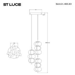 Подвесная светодиодная люстра ST Luce Talisman SL6121.403.03