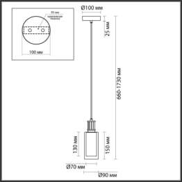 Подвесной светильник Odeon Light Classic Saga 5088/1A