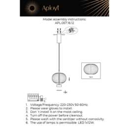 Подвесной светодиодный светильник Aployt Ambr APL.057.16.12