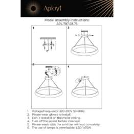 Подвесной светодиодный светильник Aployt Justyna APL.787.03.75