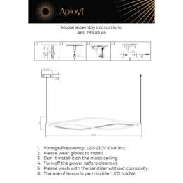 Подвесной светодиодный светильник Aployt Manon APL.783.03.45