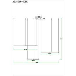 Подвесная светодиодная люстра Arte Lamp Alfie A2180SP-60BK