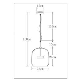 Подвесной светодиодный светильник Arte Lamp Padova A2404SP-23AM