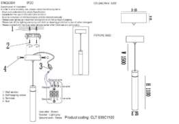 Подвесной светодиодный светильник Crystal Lux CLT 036C1100 GO