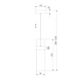 Подвесной светодиодный светильник Eurosvet Lumen 50244/1 Led черный/прозрачный