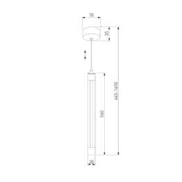 Подвесной светодиодный светильник Eurosvet Strong 50189/1 LED матовое золото