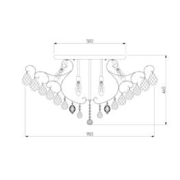 Потолочная люстра Eurosvet 10081/12 золото/прозрачный хрусталь Strotskis