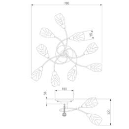 Потолочная люстра Eurosvet 2275/9 античная бронза