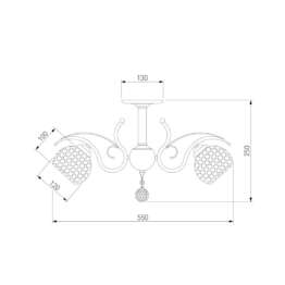 Потолочная люстра Eurosvet 7777/5 золото