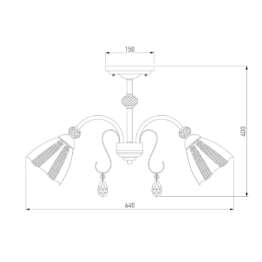 Потолочная люстра Eurosvet Floranse 30155/5 белый